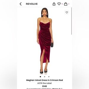 Astr the label Meghan Velvet dress